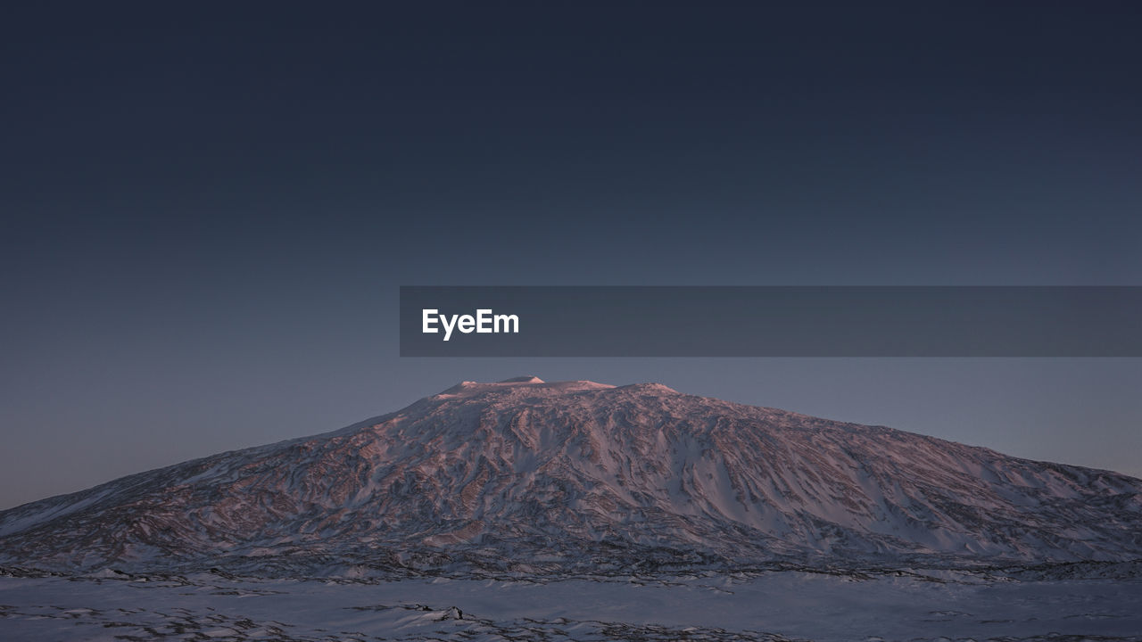 SNOWCAPPED MOUNTAINS AGAINST CLEAR SKY