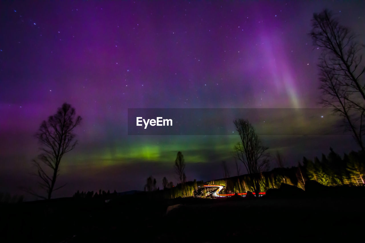 Aurora borealis, northern lights in central sweden