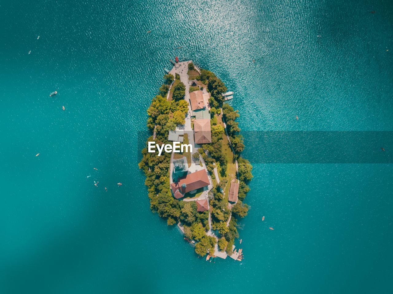 High angle view of swimming pool in sea