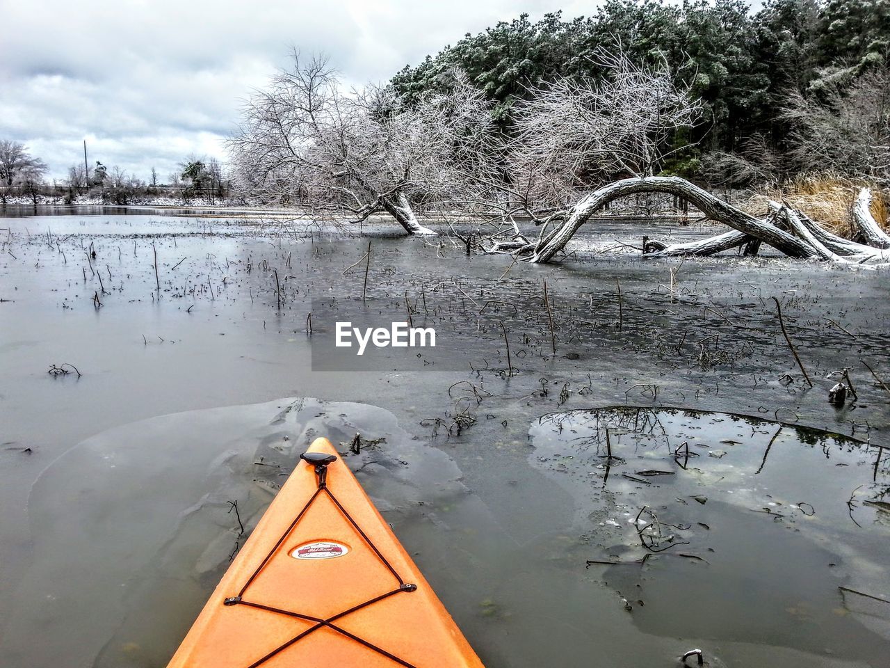 Ice kayaking 