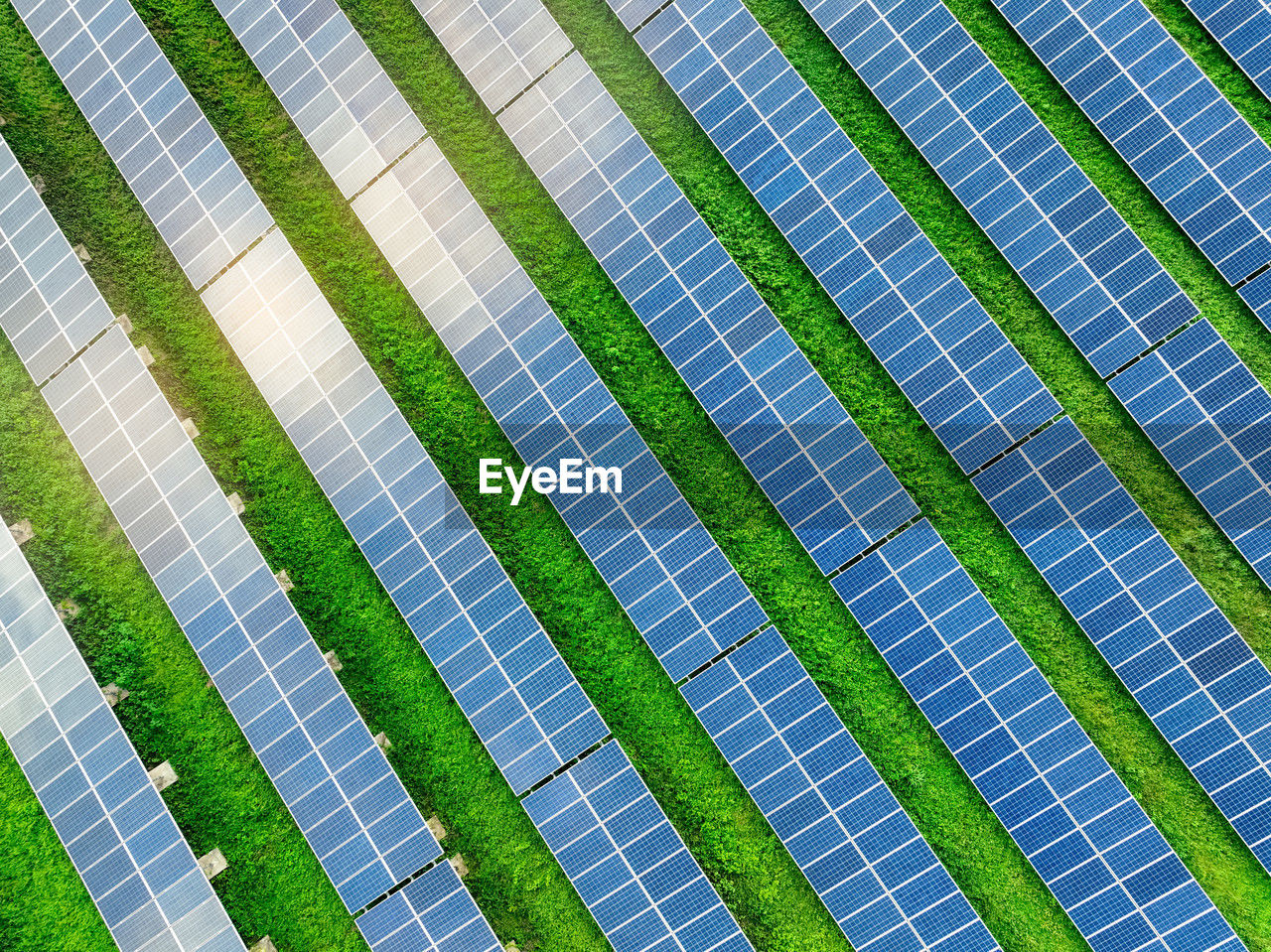 Aerial view of solar farm. renewable energy for a sustainable future. sustainable energy innovation