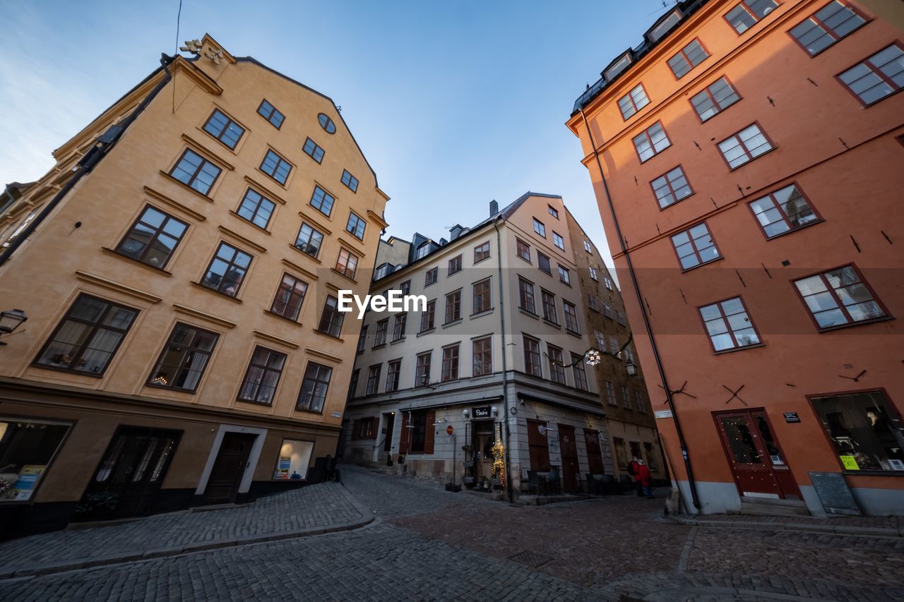 Low angle view of buildings against sky