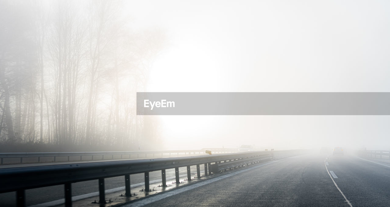 BRIDGE OVER ROAD DURING WINTER