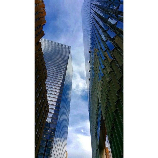 LOW ANGLE VIEW OF SKYSCRAPERS
