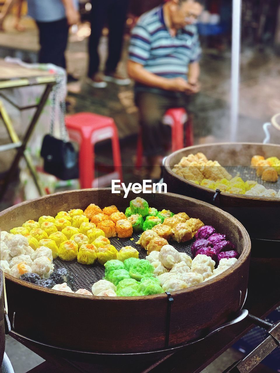 Dumplings for sale in market