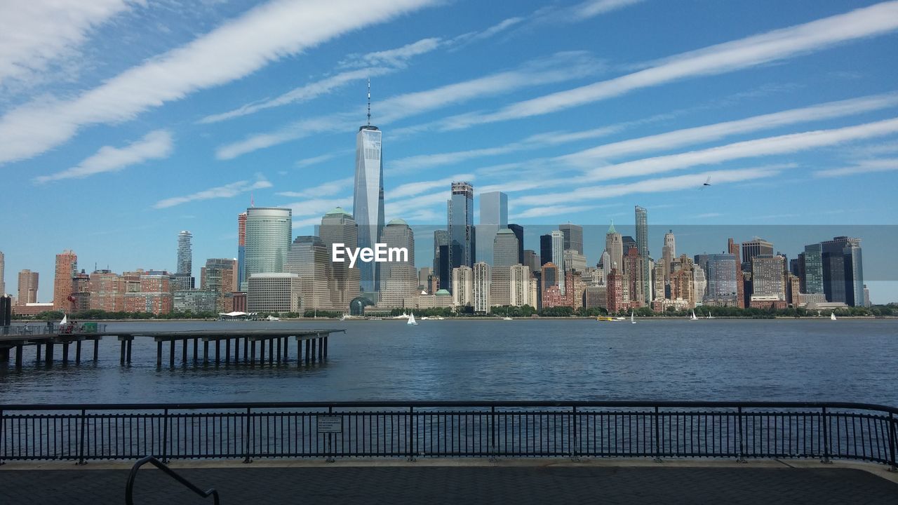 View of manhattan skyline from jersey city.