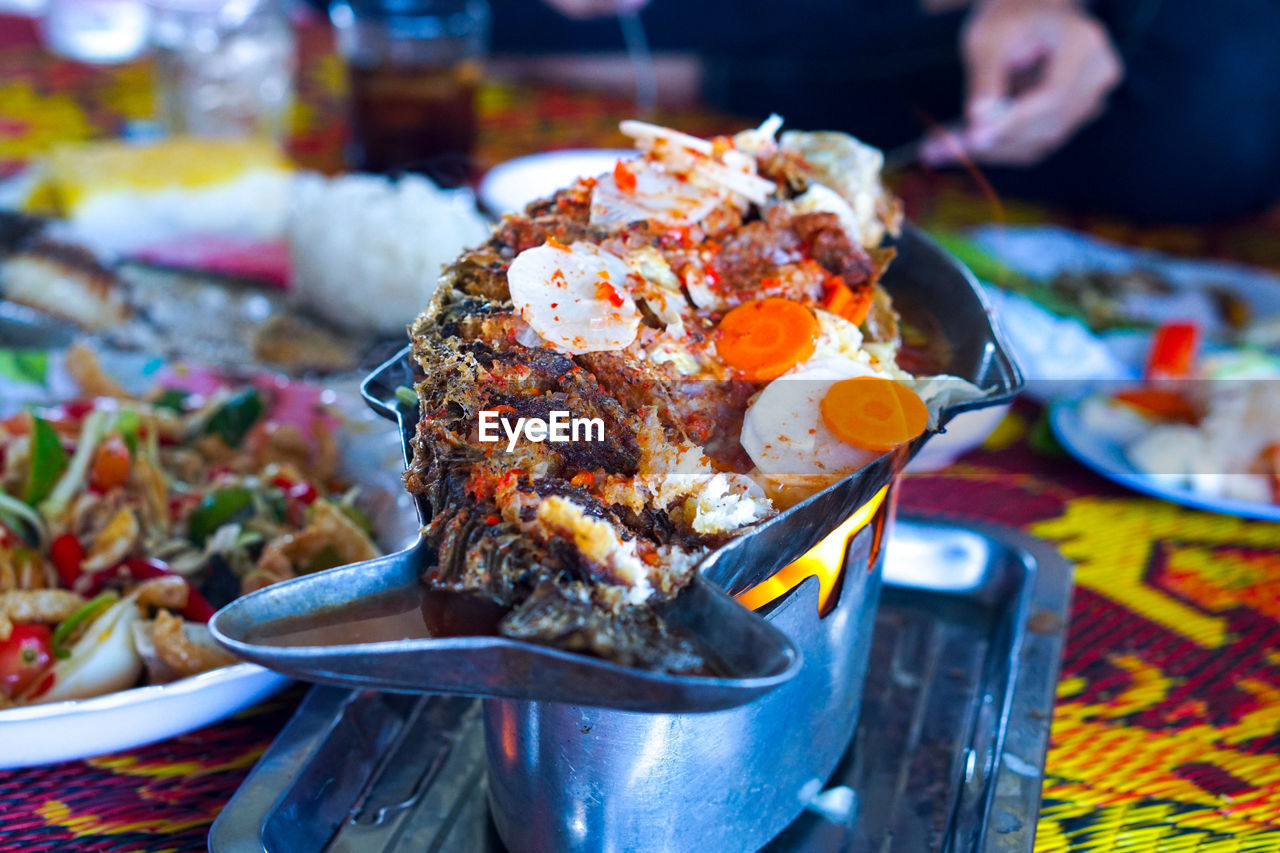 Close-up of fish in plate