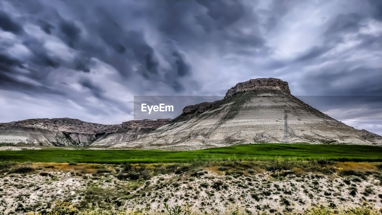 SCENIC VIEW OF LAND AGAINST CLOUDY SKY