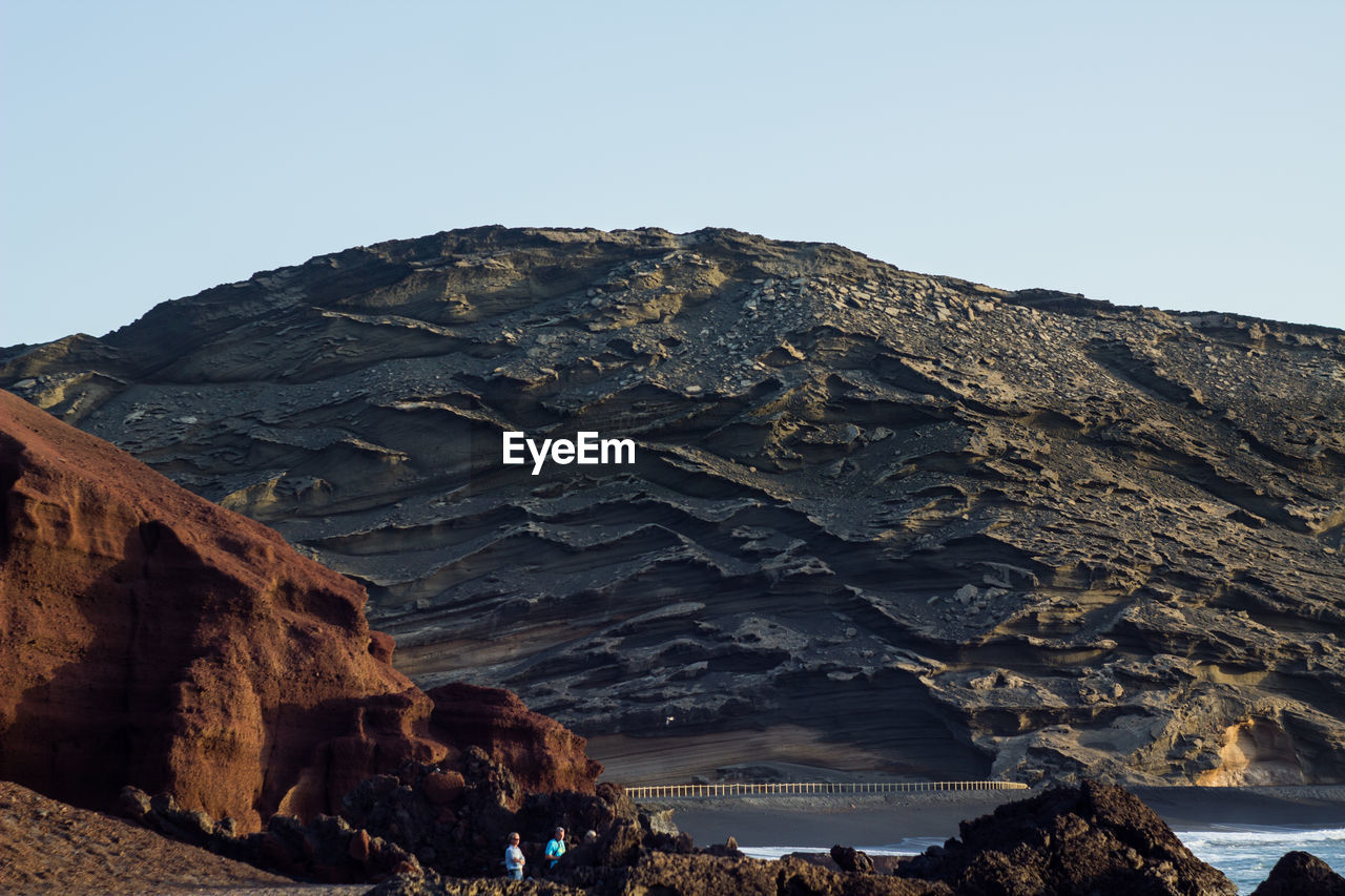 Scenic view of rock formations against sky