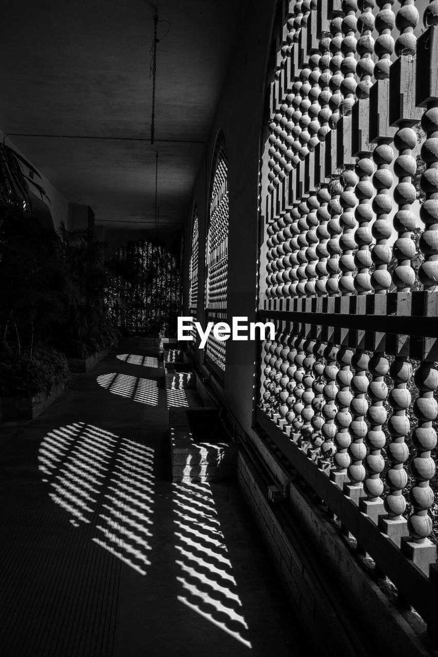 Light and shadow interior of building