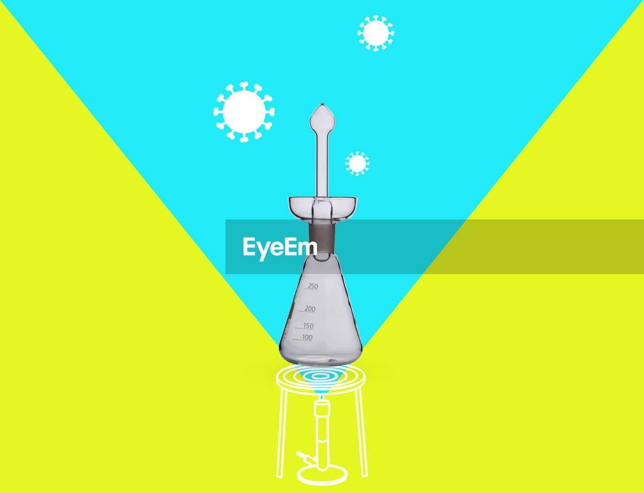 Coronavirus covid-19 in lab test with concept new