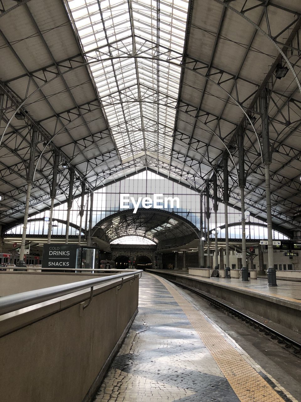 View of railroad station platform