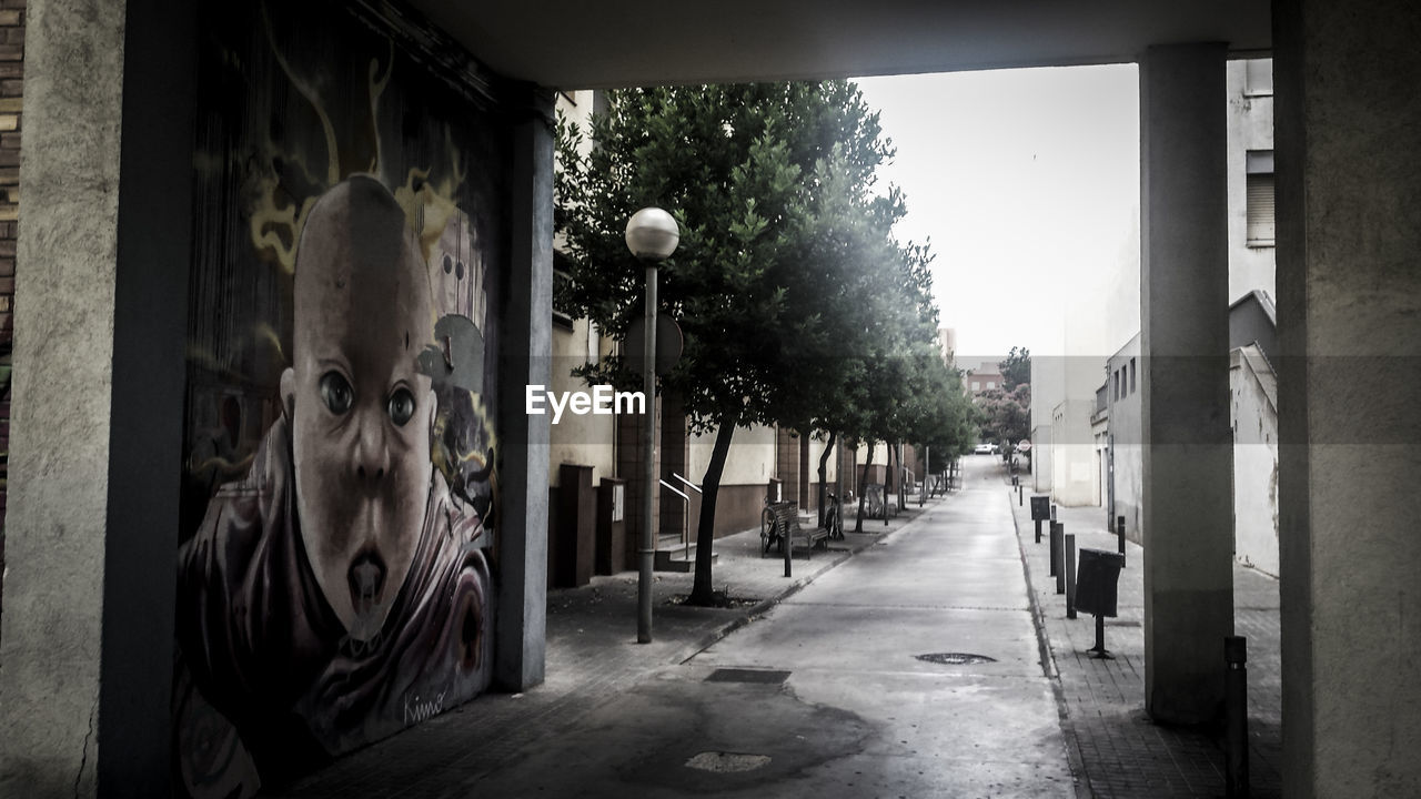 STREET AMIDST BUILDINGS