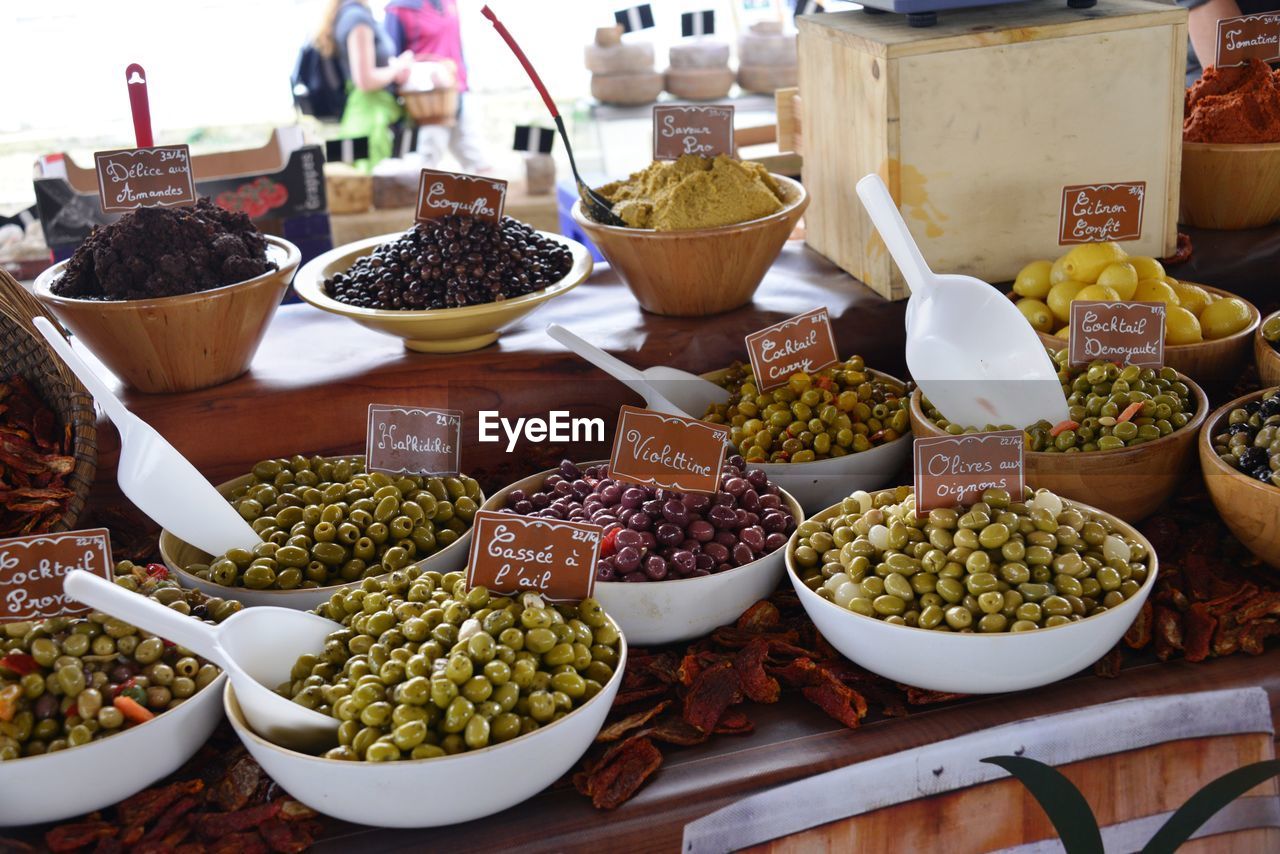 Various vegetables for sale in market