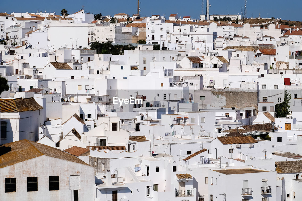 White buildings of vejer de la frontera in andalusia spain