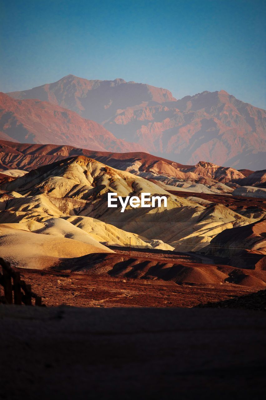 Scenic view of desert against sky