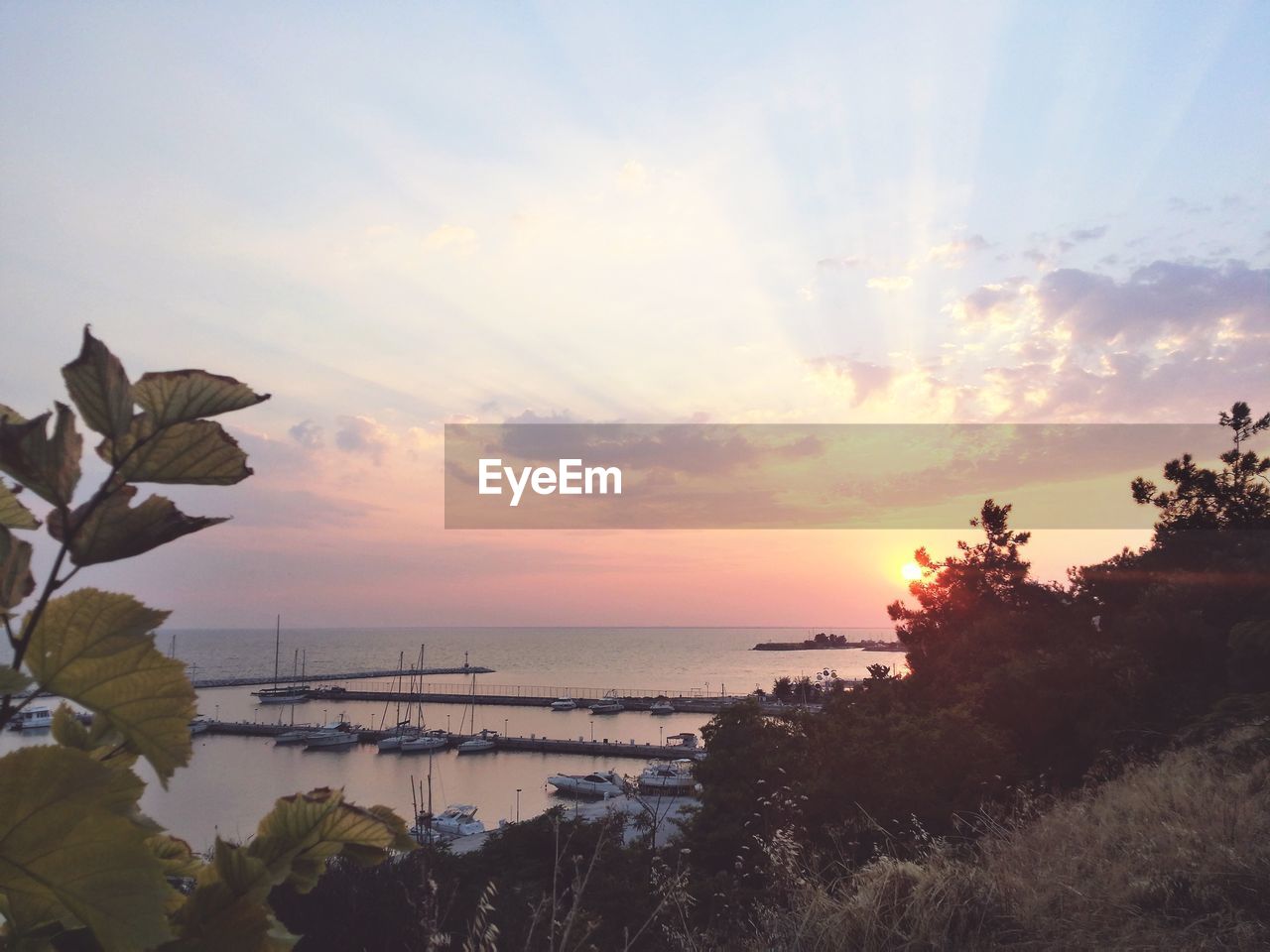 SCENIC VIEW OF SEA DURING SUNSET