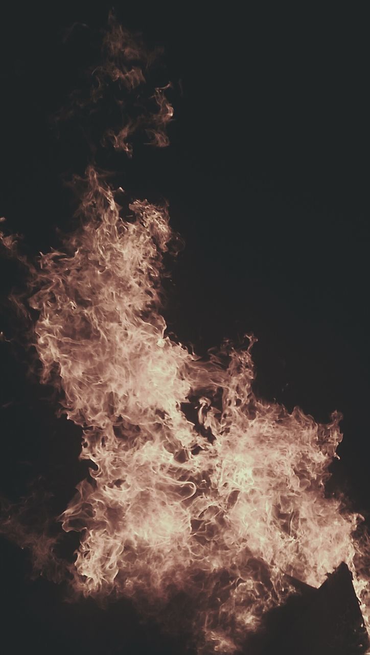 Close-up of fire at night