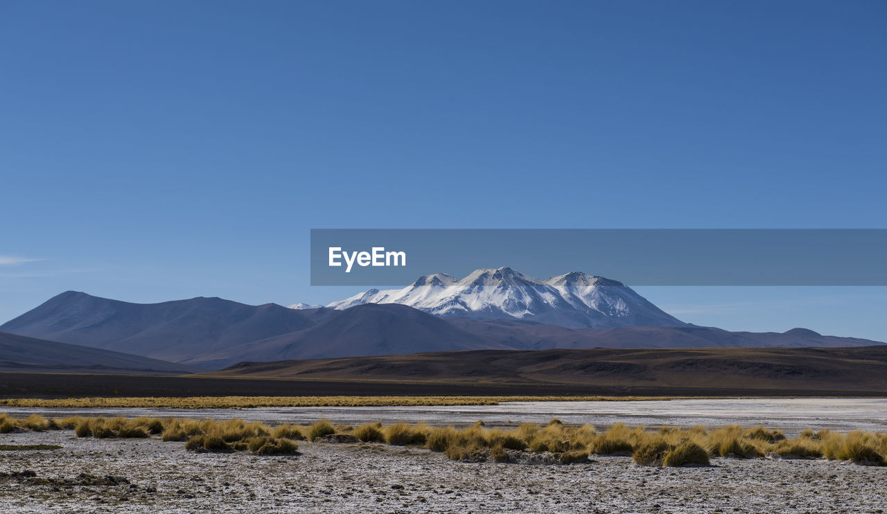 Snowcapped mountain in the antofagasta region in chile