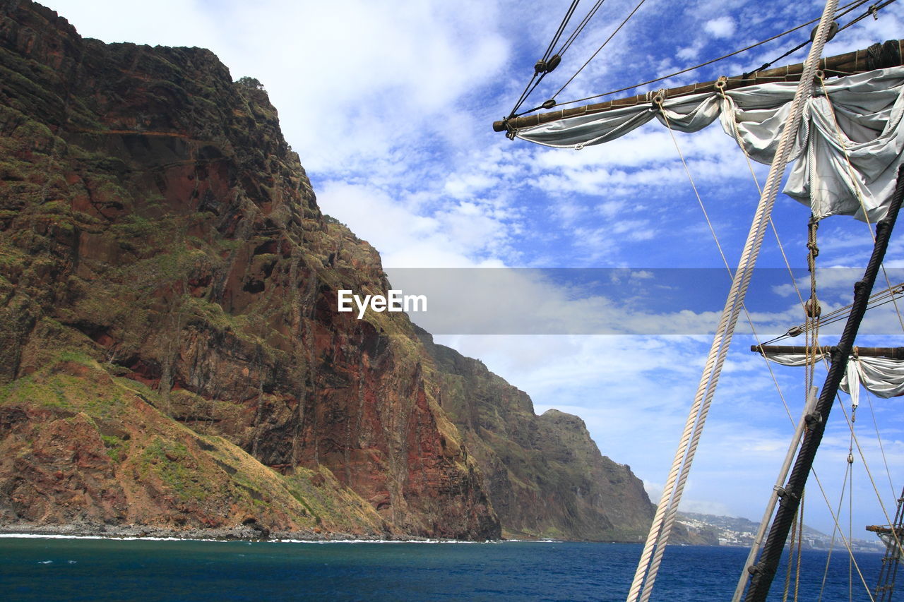 SAILBOAT ON SEA AGAINST SKY