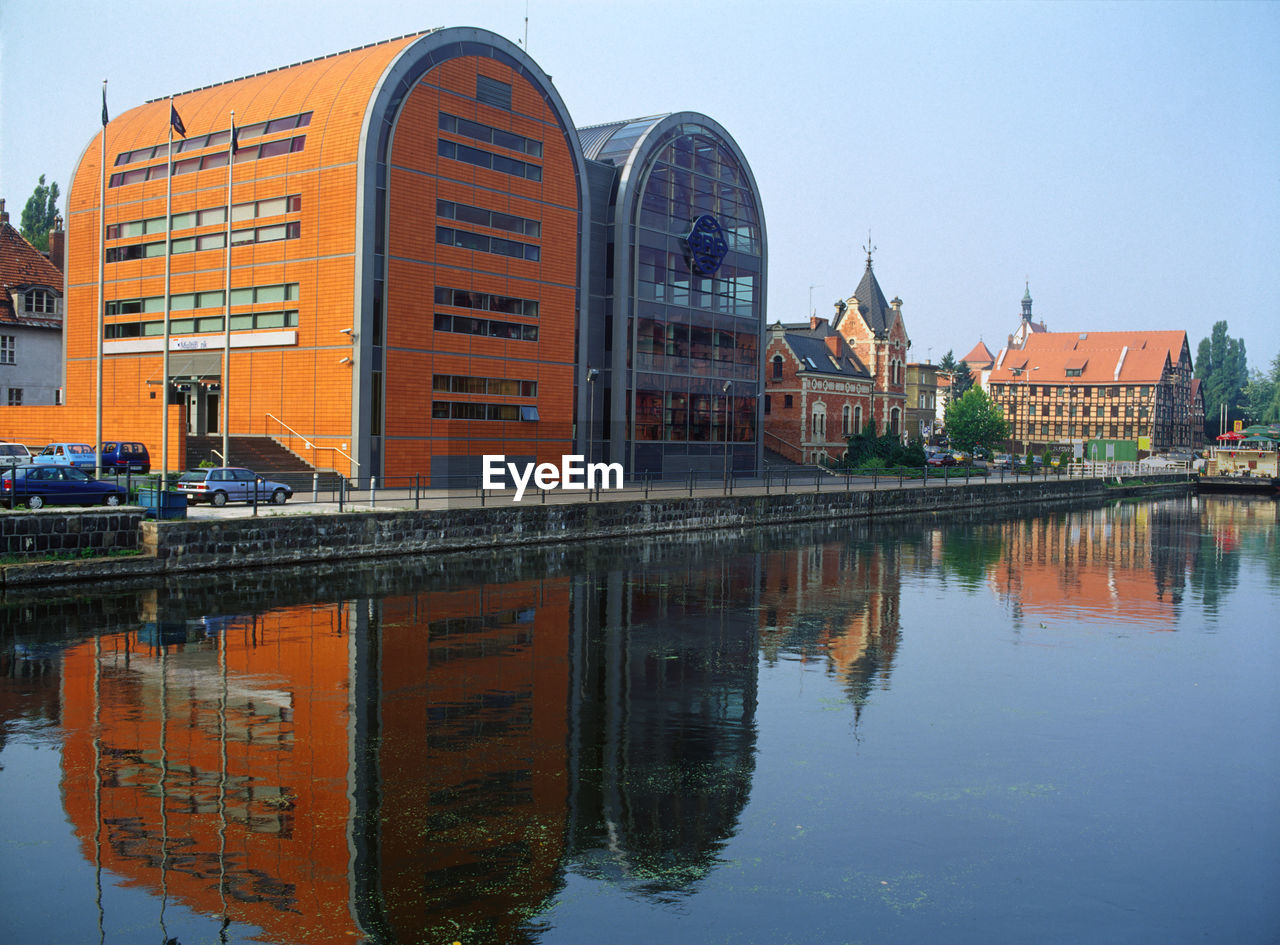 REFLECTION OF BUILT STRUCTURES IN WATER