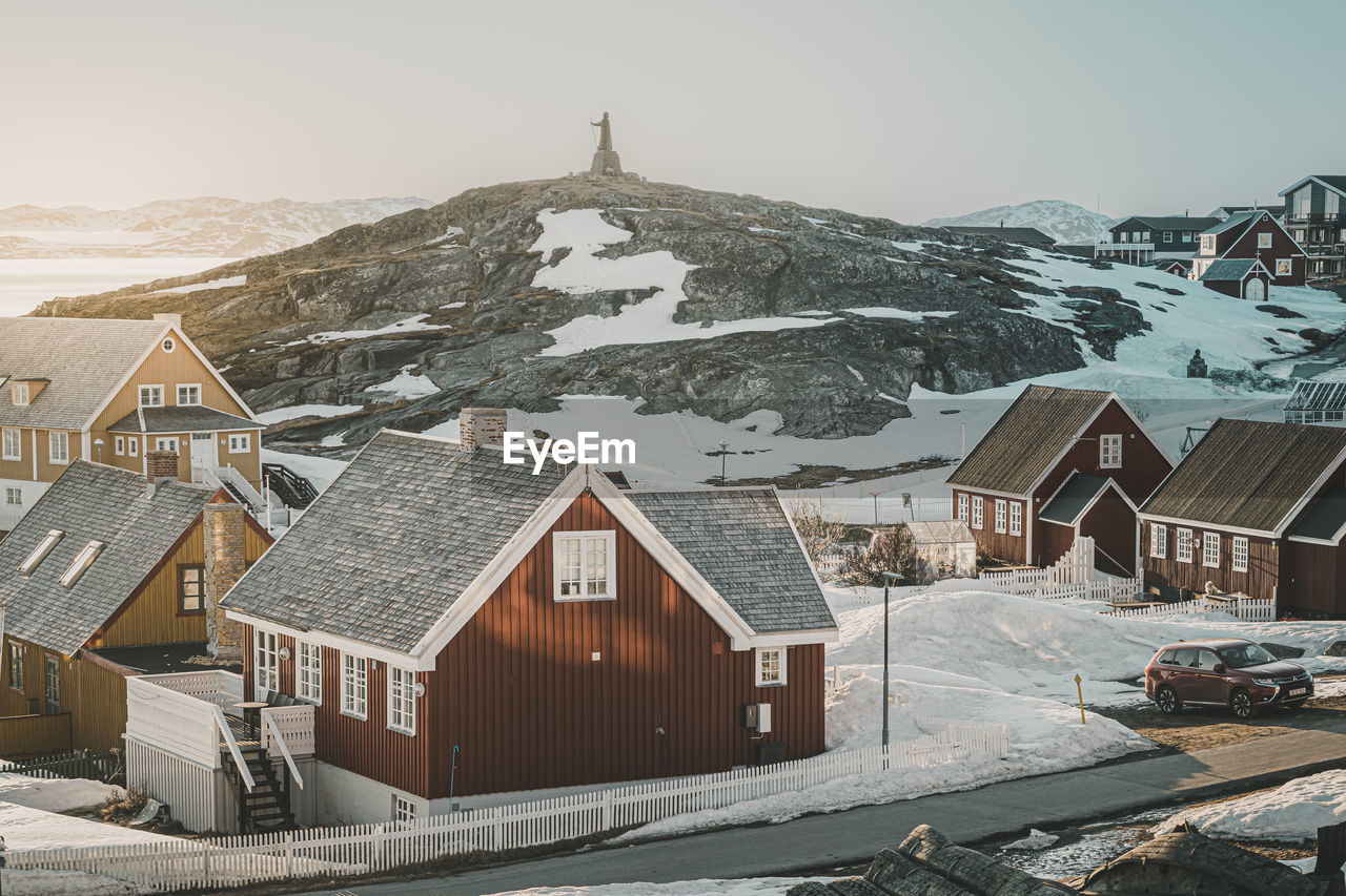 Golden hour in old nuuk, greenland