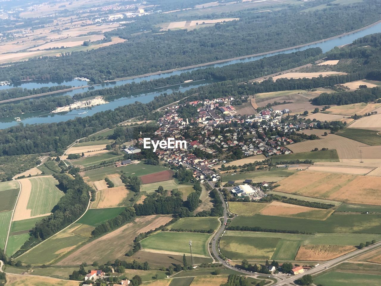 HIGH ANGLE VIEW OF TREES ON FIELD