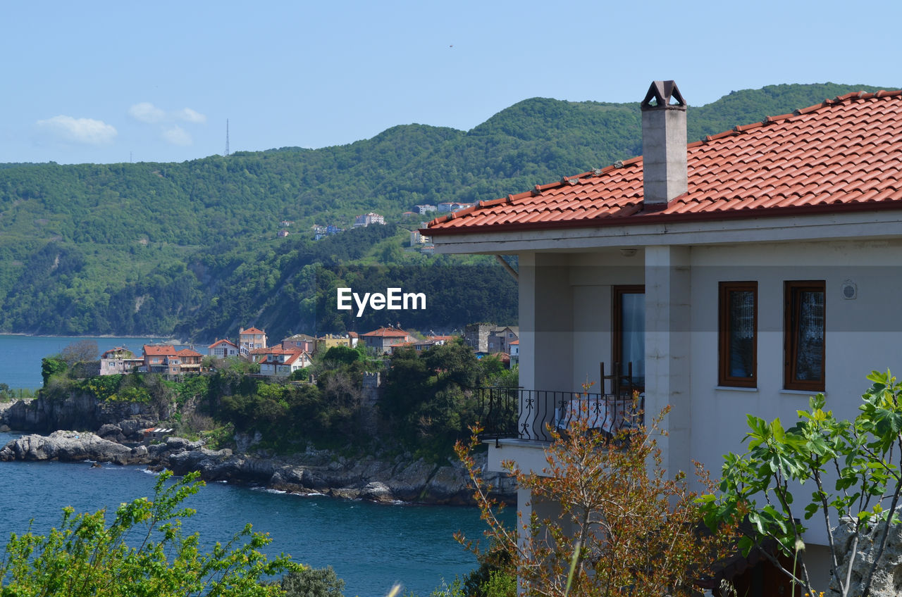 SCENIC VIEW OF RIVER BY BUILDINGS AGAINST SKY