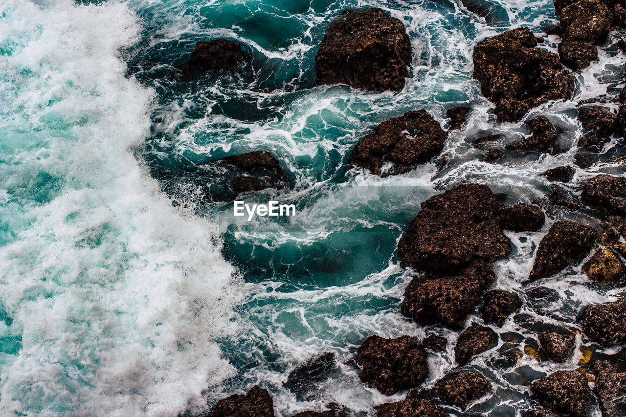 Full frame shot of rocks on beach