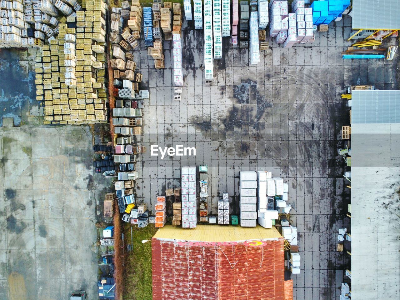 Drone shot of a construction site