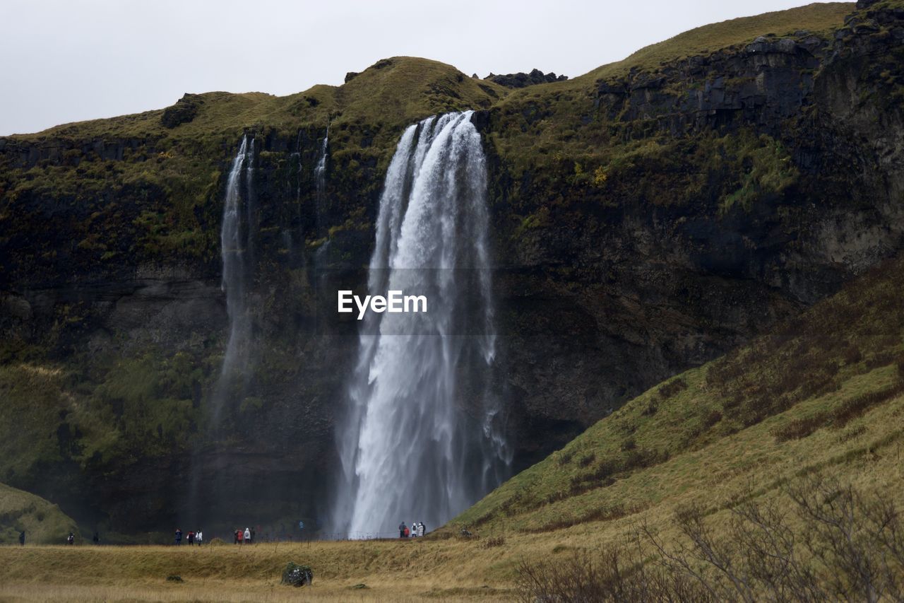 Scenic view of waterfall