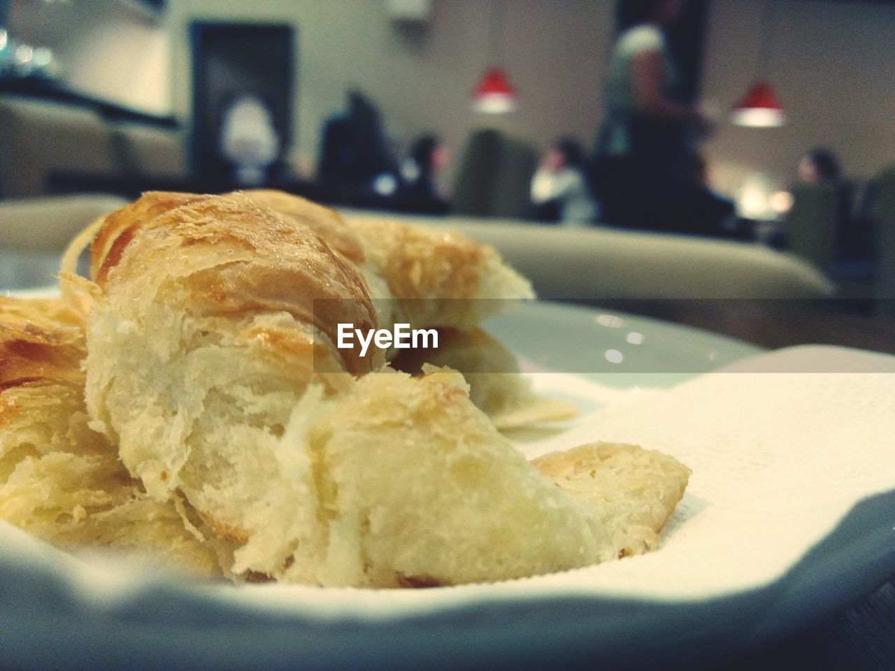 Close-up of breakfast served in plate