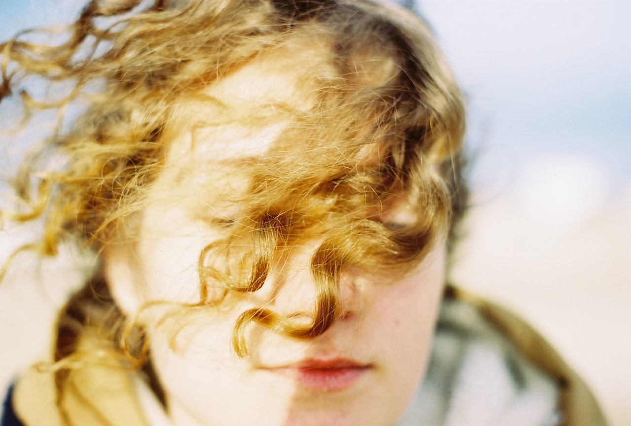 Close-up of woman with eyes closed