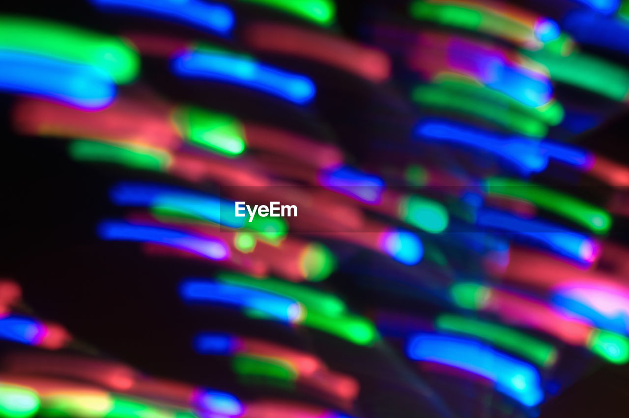 Defocused image of illuminated christmas lights