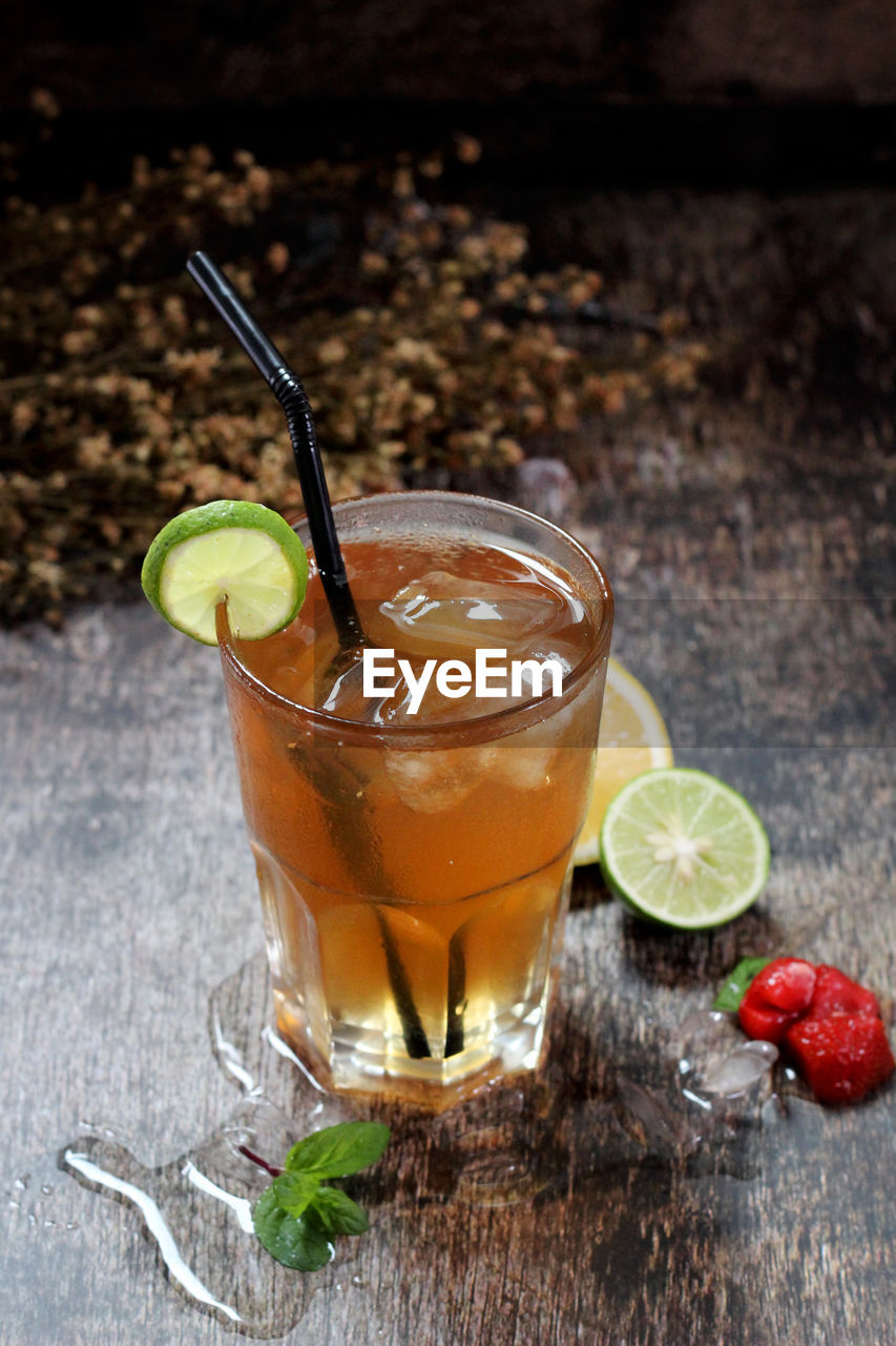 Close-up of drink on table