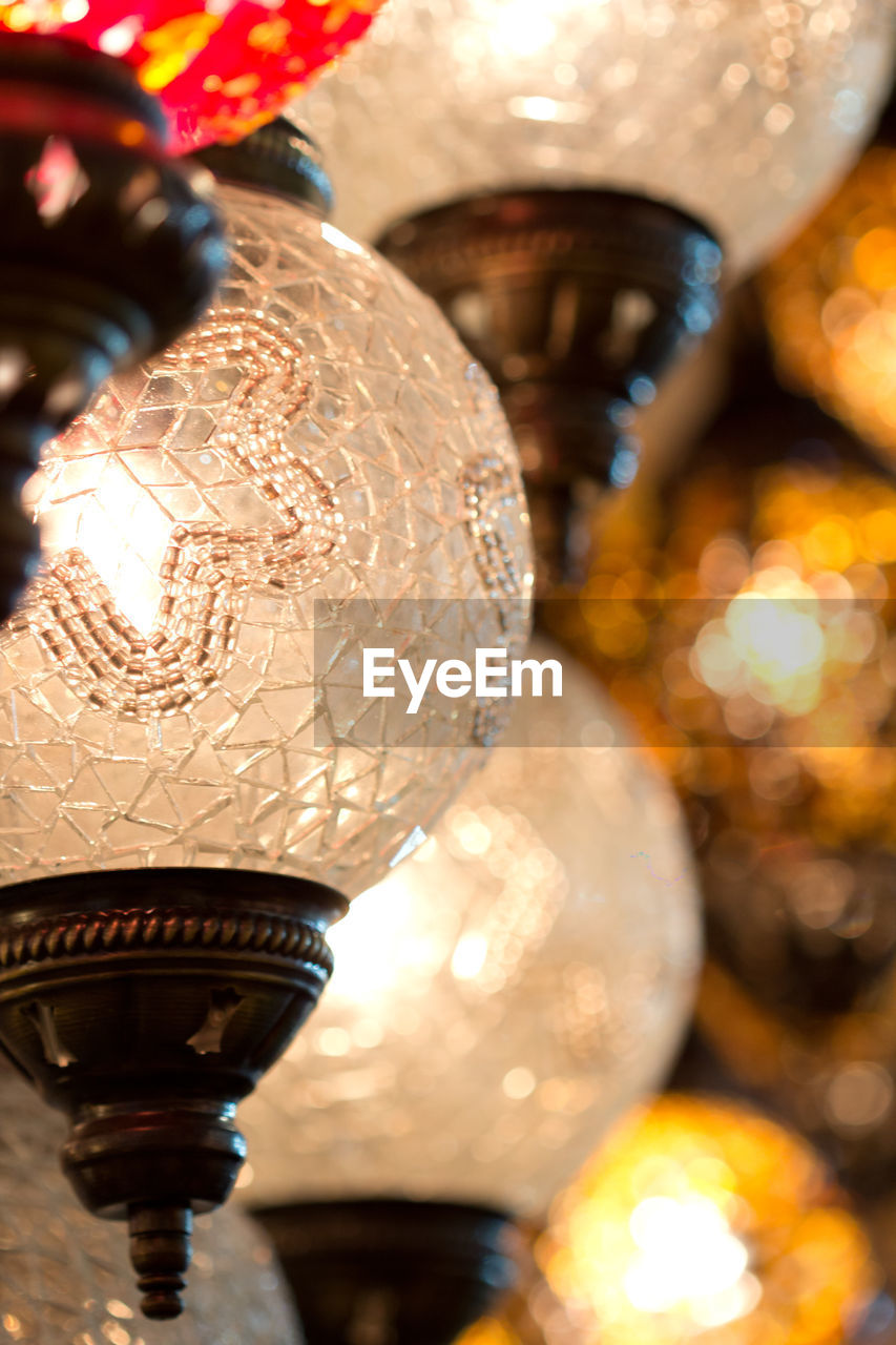 Detail shot of hanging lights
