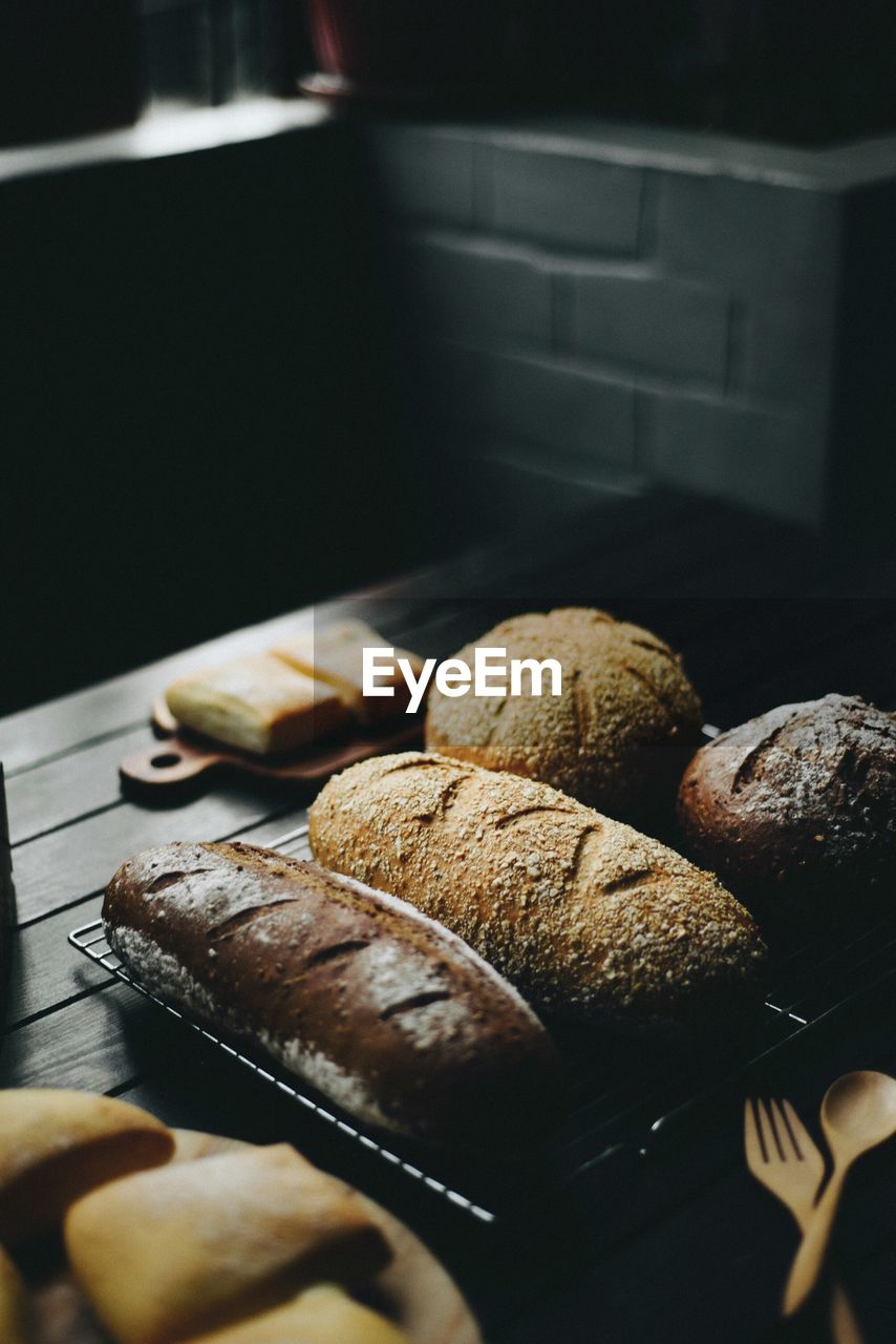 Close-up of baked sweet food on table