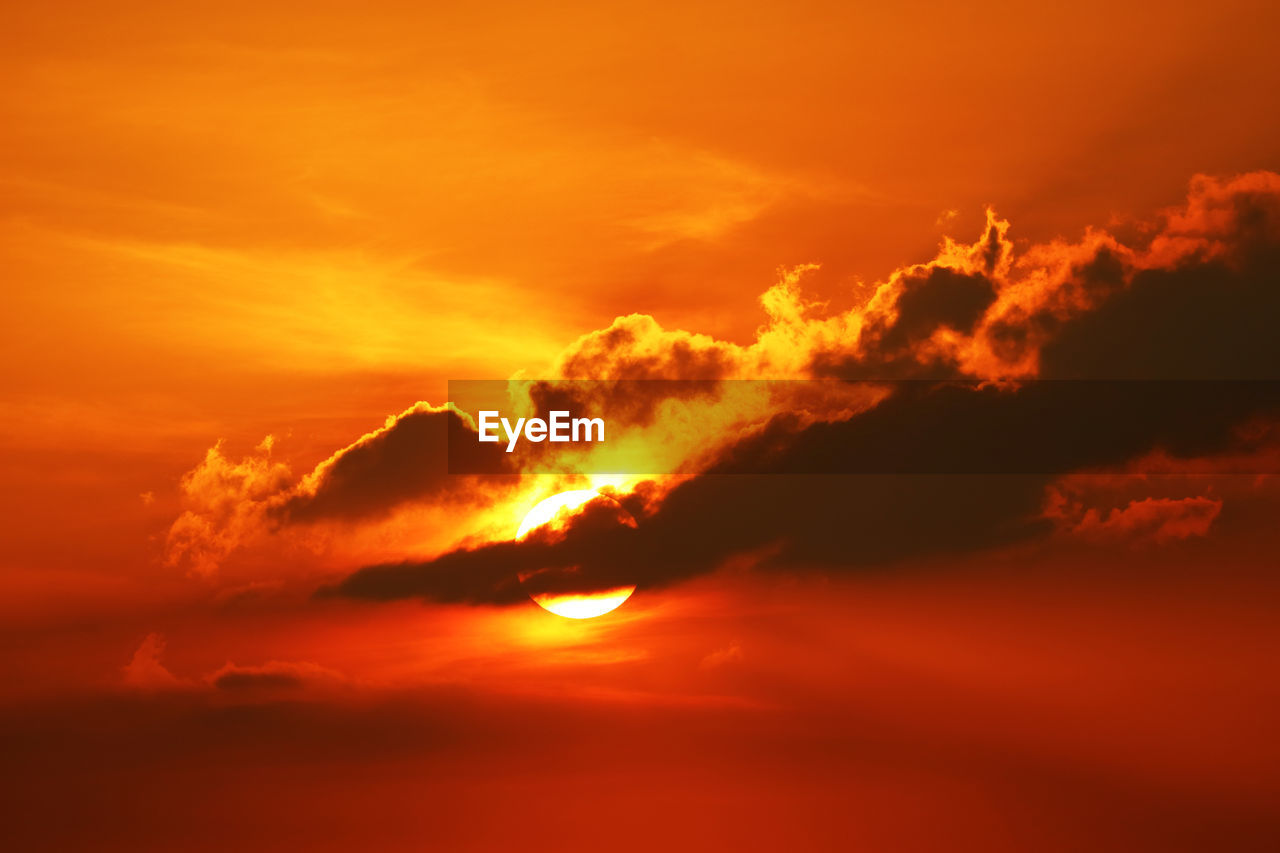 LOW ANGLE VIEW OF ORANGE SKY