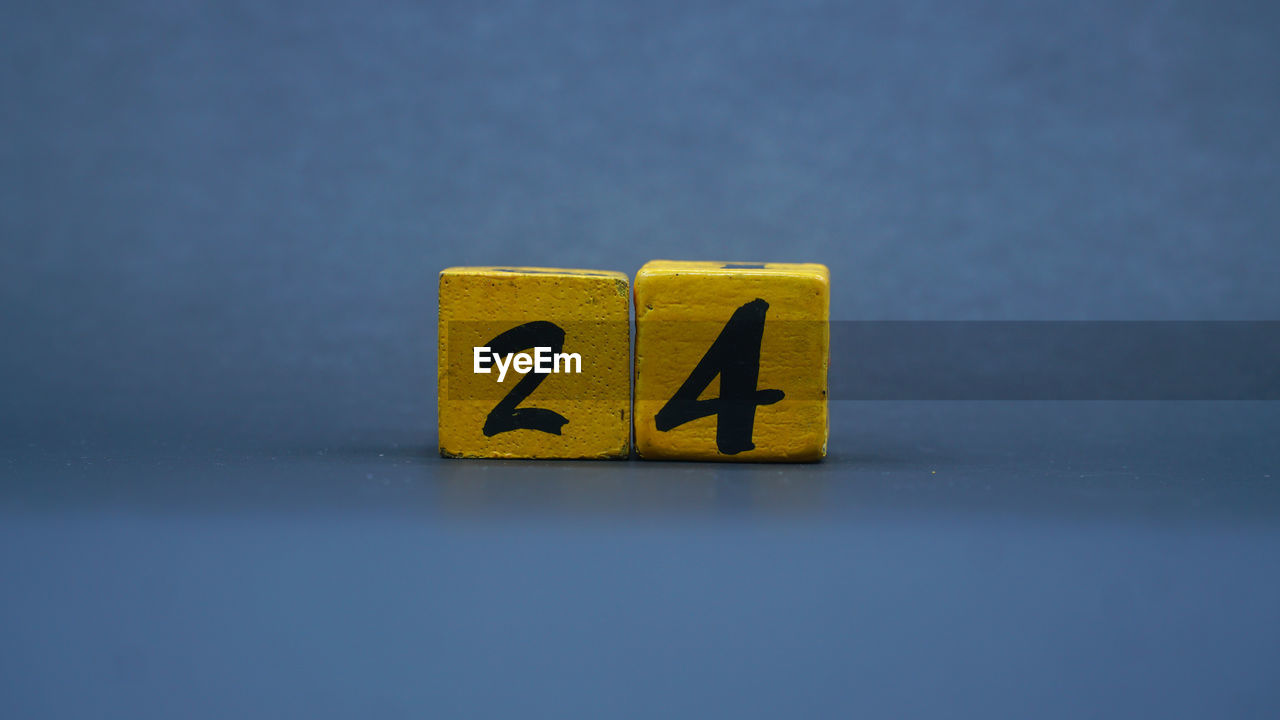 high angle view of toy blocks on table