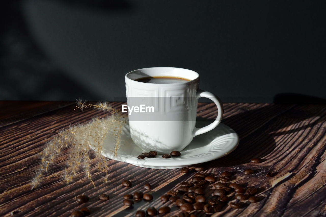 Close-up of coffee on table