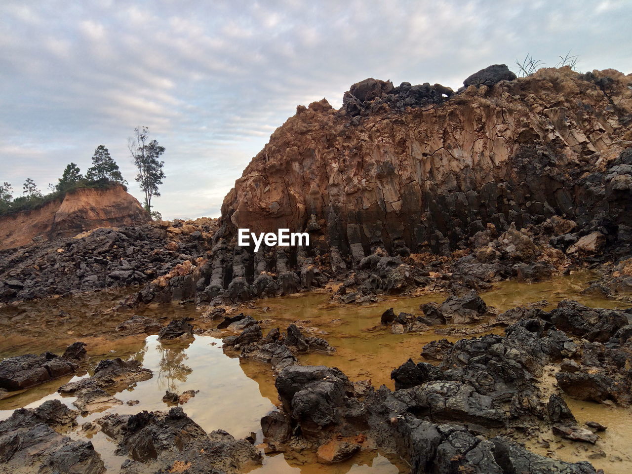 Rock formations against sky