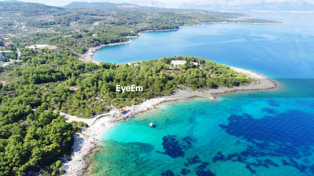 Punta rata beach aerial view in croatia