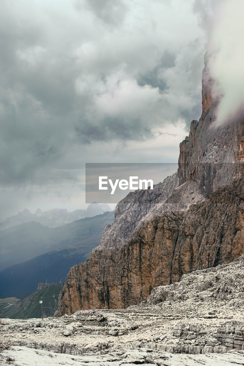 Scenic view of mountain against sky