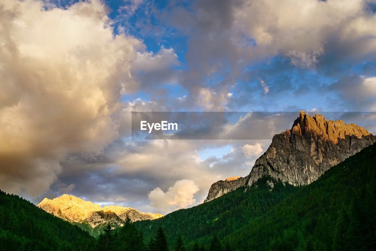 Panoramic view of mountains against sky