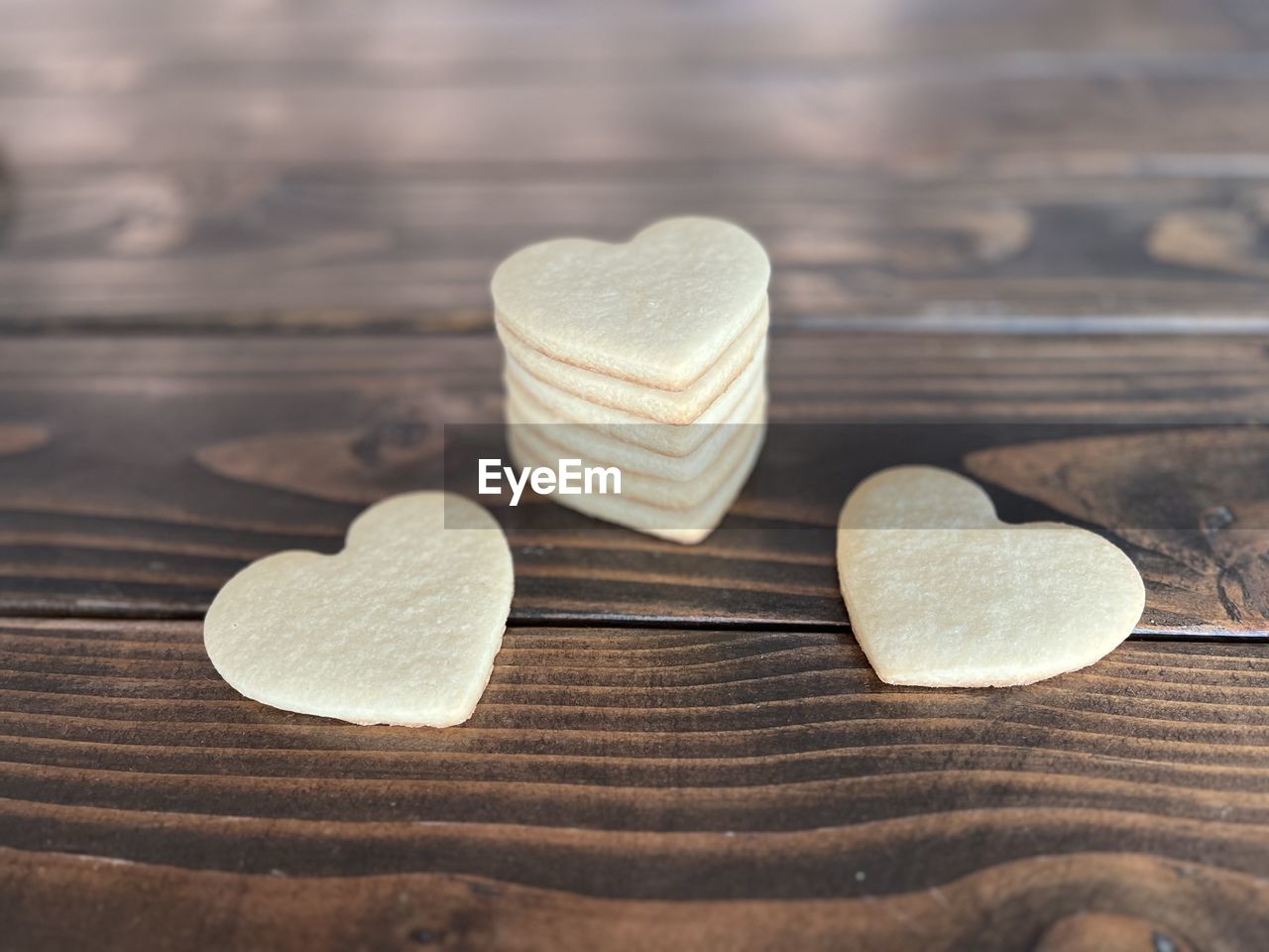 heart shape, love, positive emotion, heart, wood, emotion, food and drink, valentine's day, no people, food, table, still life, indoors, sweet food, close-up, cookie, freshness, sweet