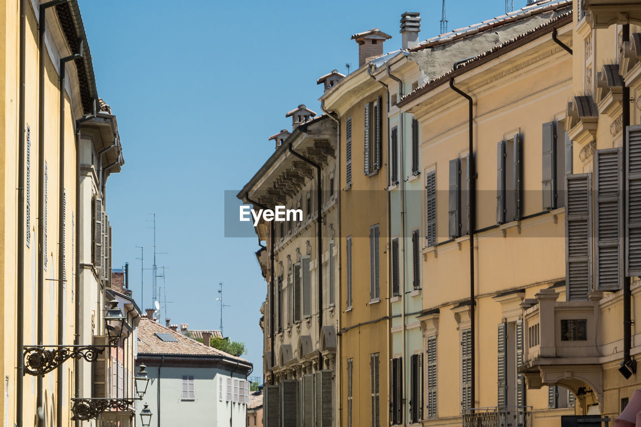 Low angle view of buildings against sky