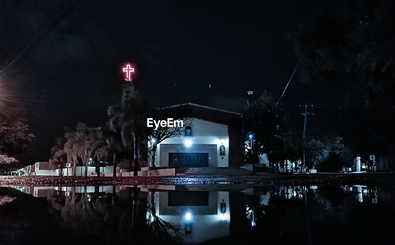 REFLECTION OF BUILDINGS IN WATER