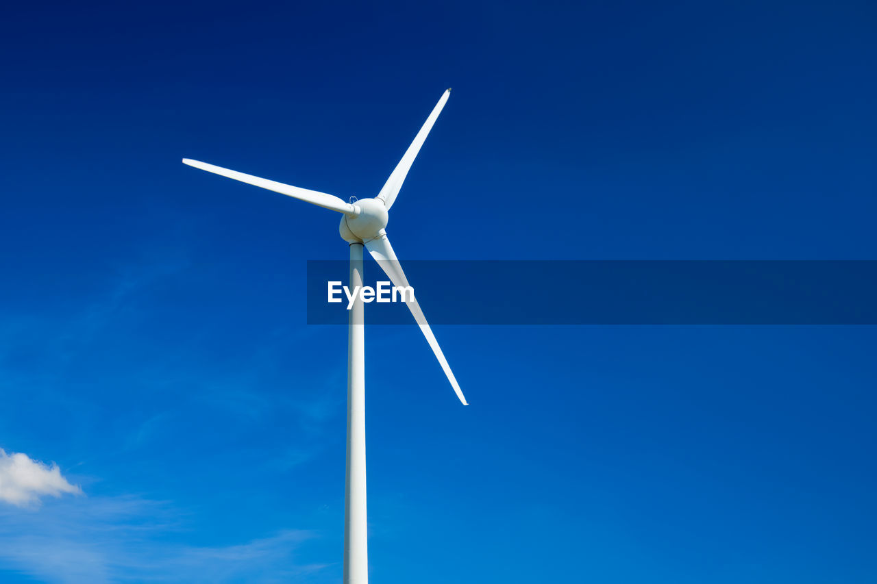 Wind generator turbines in sky