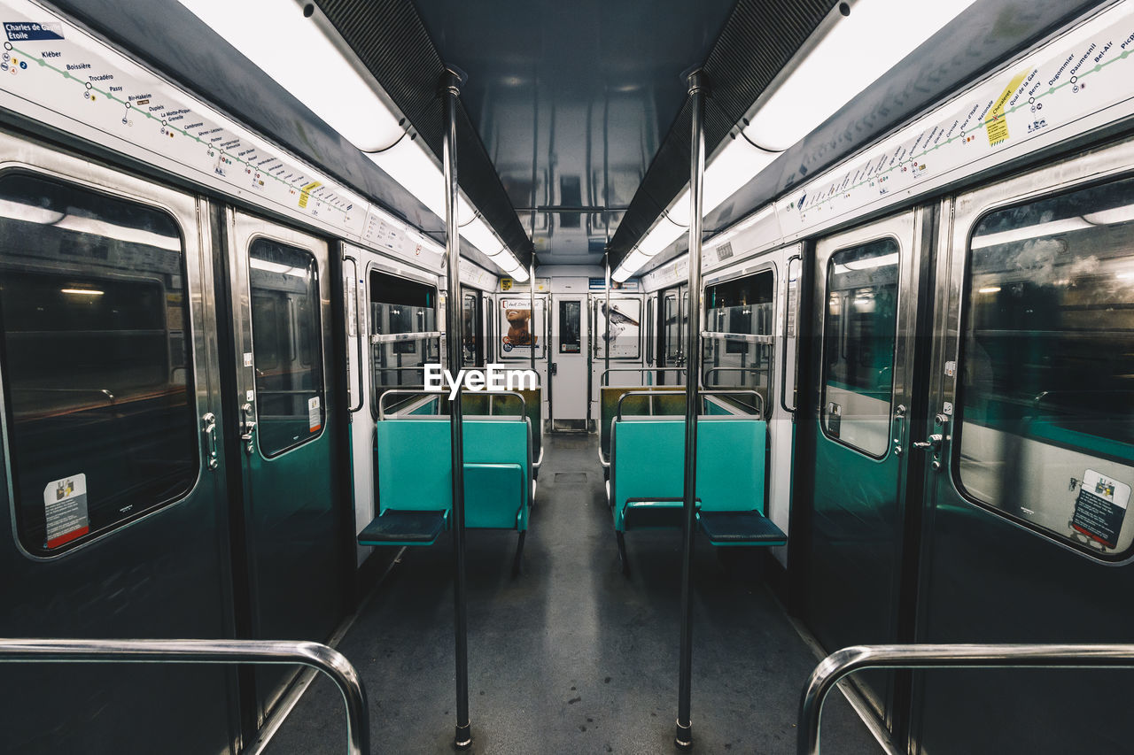 Interior of train 