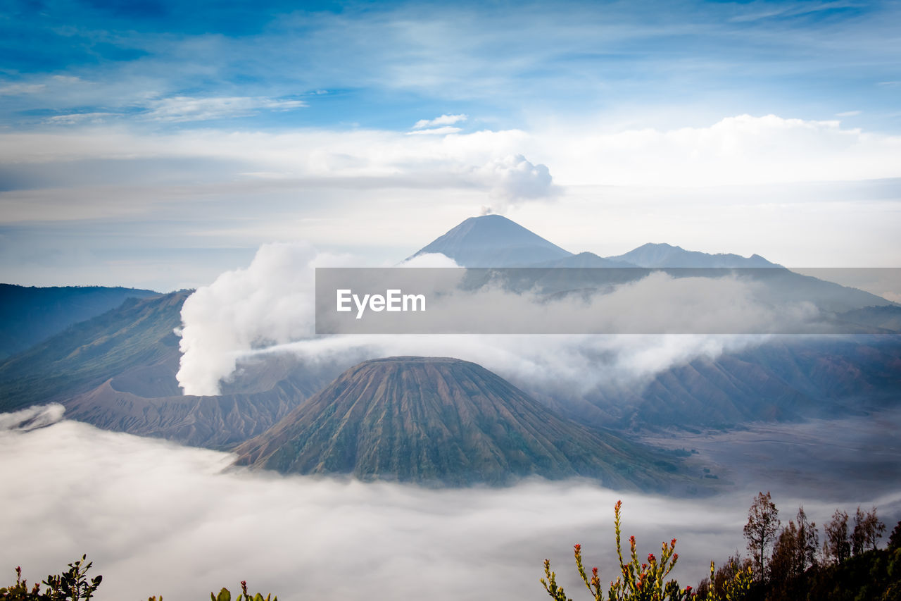 VIEW OF SNOWCAPPED MOUNTAIN RANGE